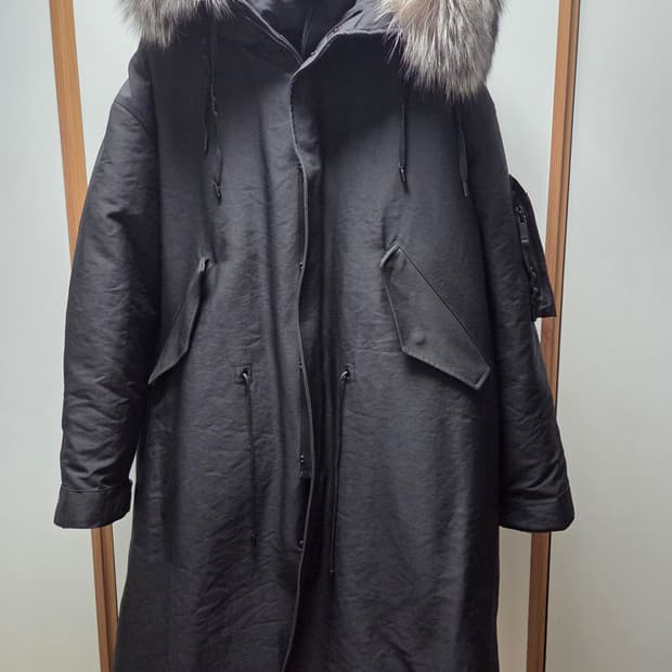 본 매그넘 폭스퍼 야상 패딩 점퍼 블랙 100 사이즈