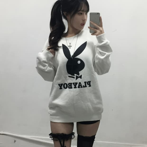 [PLAYBOY] 플레이보이 갸루 빅 버니 퍼 맨투맨