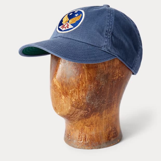 RRL 윙로고 가먼트 다이 트윌 볼캡(국내매장판,비닐채보관)