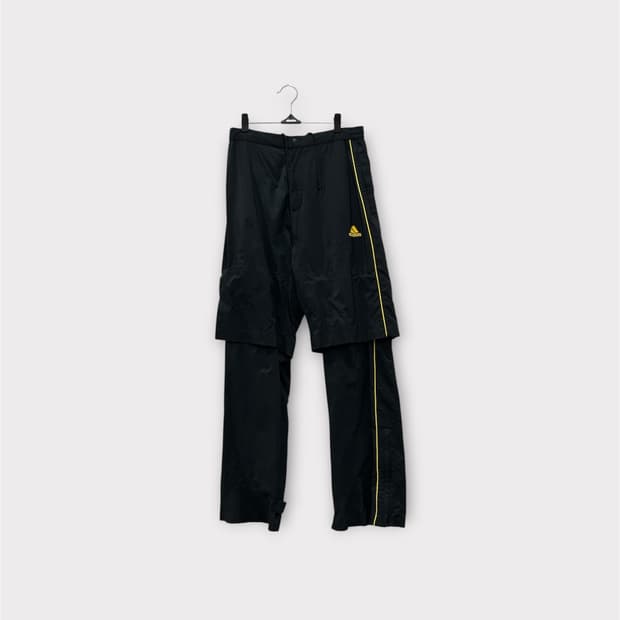 아디다스 레이어드 우븐 팬츠 블랙 남성 L