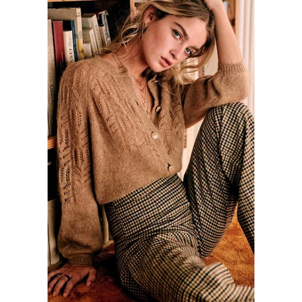 세잔 SEZANE 모헤어 크로셰 니트 가디건