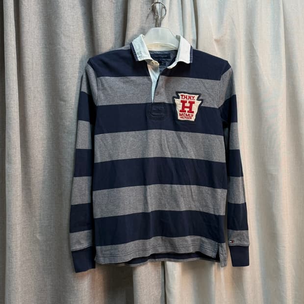 [95] 타미힐피거 스트라이프 럭비 긴팔티 맨투맨