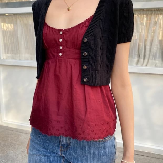 브랜디멜빌 larah short sleeve 가디건