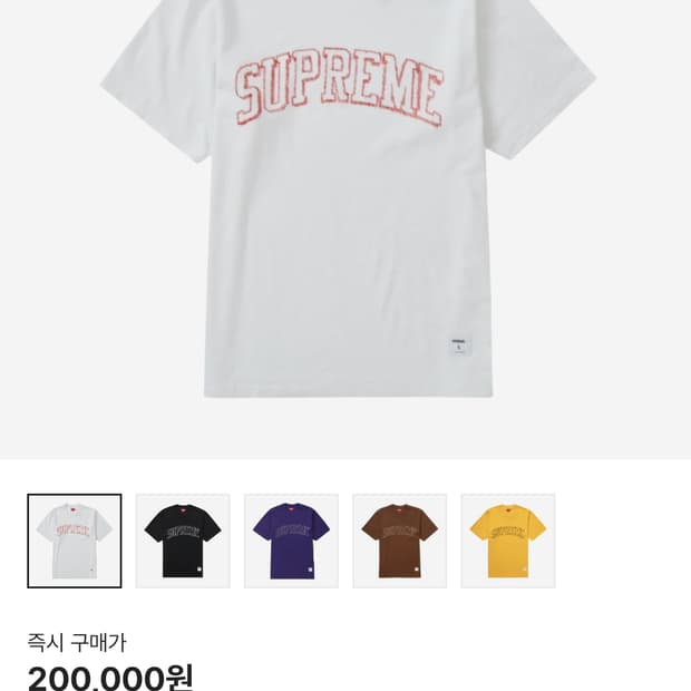 Supreme Sketch Embroidered S/S Top White