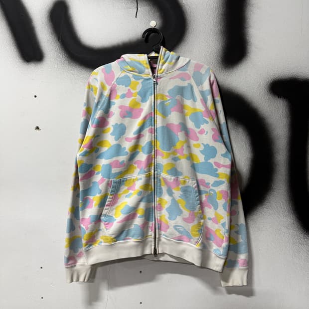 정품 베이프 OG 2006s 캔디카모 풀 집업 후디