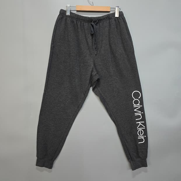 캘빈클라인 프린팅 그레이 로고 조거팬츠 스웻팬츠 L