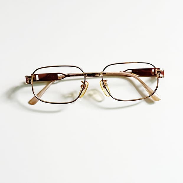 90s P.S.C. FASHION 골드 스퀘어 메탈 빈티지 안경