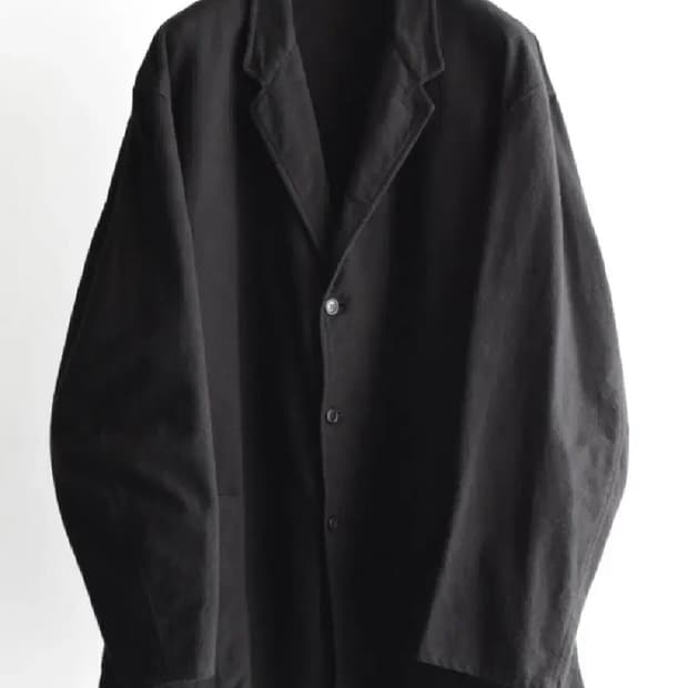 코모리 25FW cotton Flannel Jaket - Black