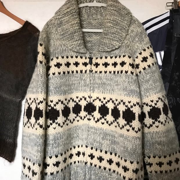 양모 100% 헤비아우터 핸드메이드코위찬