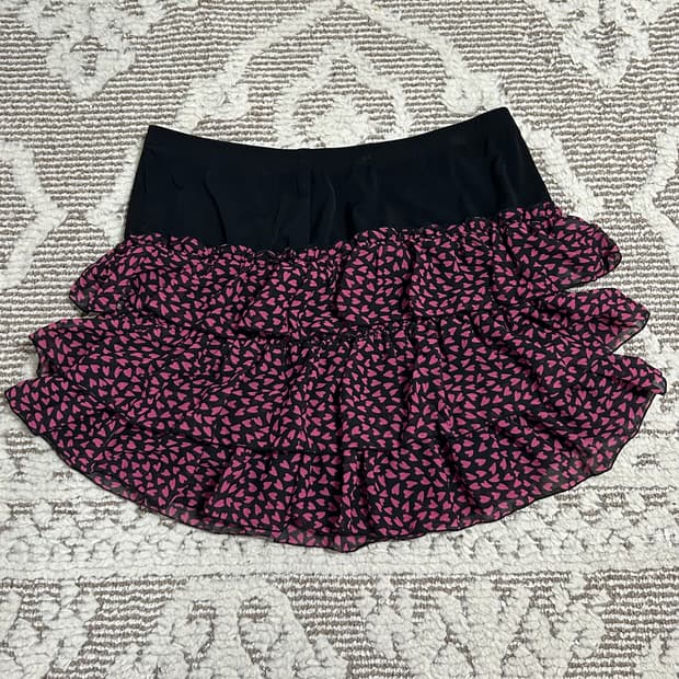 히메갸루 하트도트 큐롯 스커트 