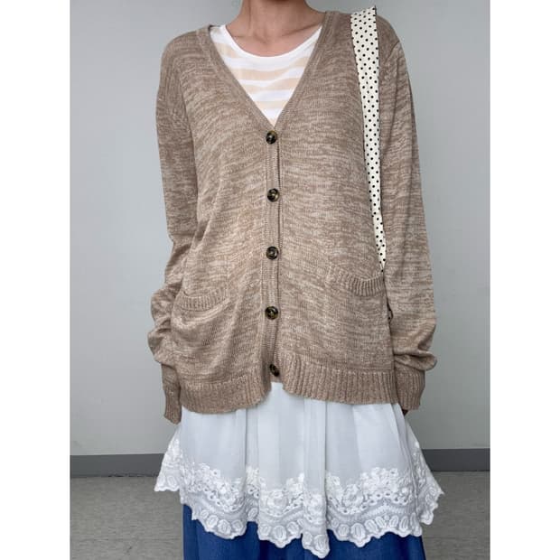 빈티지 브라운 가디건