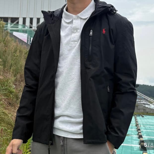 폴로 바람막이 (M, BLACK)