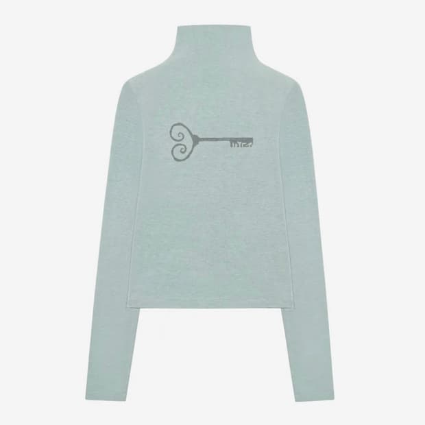 MIRE KEY WOOL HIGH NECK T MINT