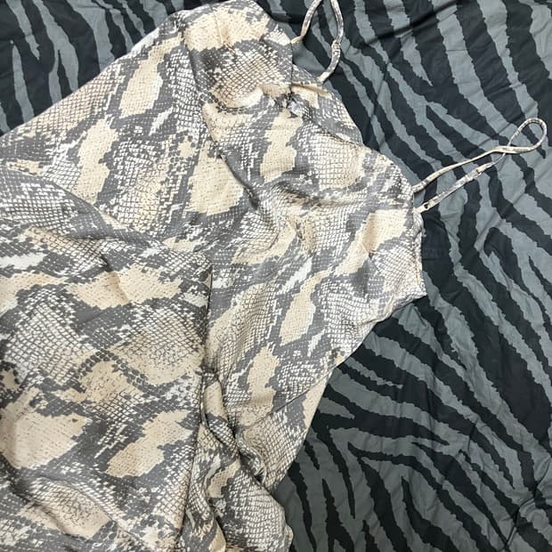 (s) h&m 애니멀 프린트 나시 드레스