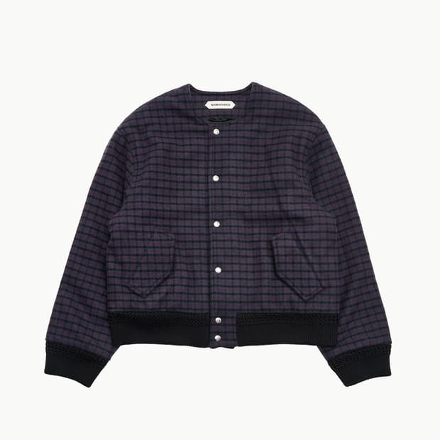 [S] 나마체코 Colton 체크 봄버 자켓