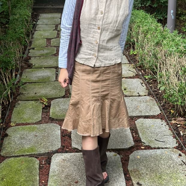 Japanese Beige Button Vest