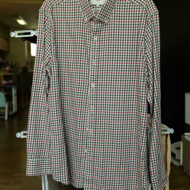 OLZEN 올젠 체크 셔츠 남방 100