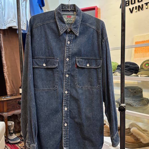 리바이스 90s 빈티지 데님셔츠 M