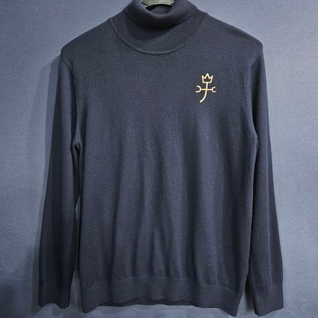 까스텔바작 네이비컬러 남성 110 골프 터틀넥 