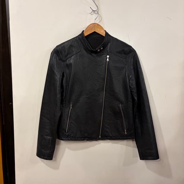 램스킨 사선자켓