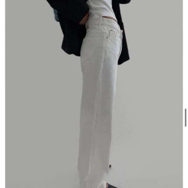 laroom 라룸 화이트 데님 팬츠 S