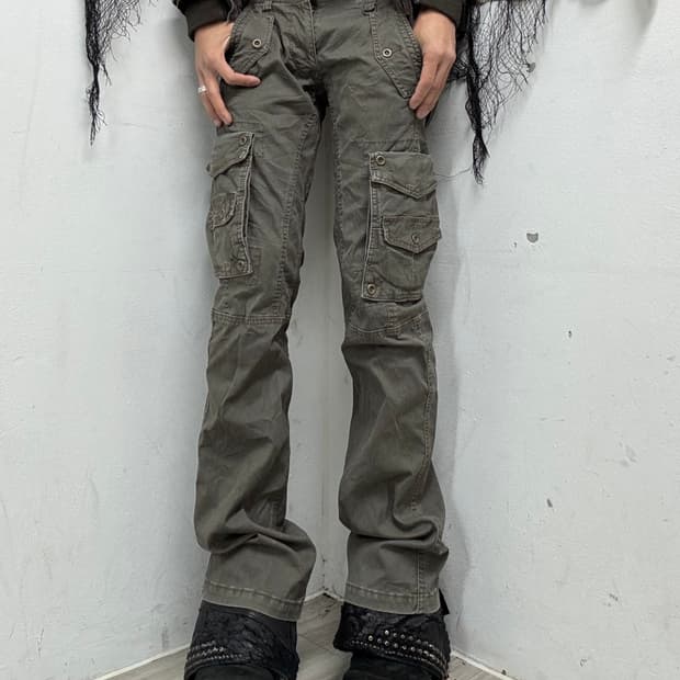 [Nicole Club For Men] Grunge Cargo Khaki