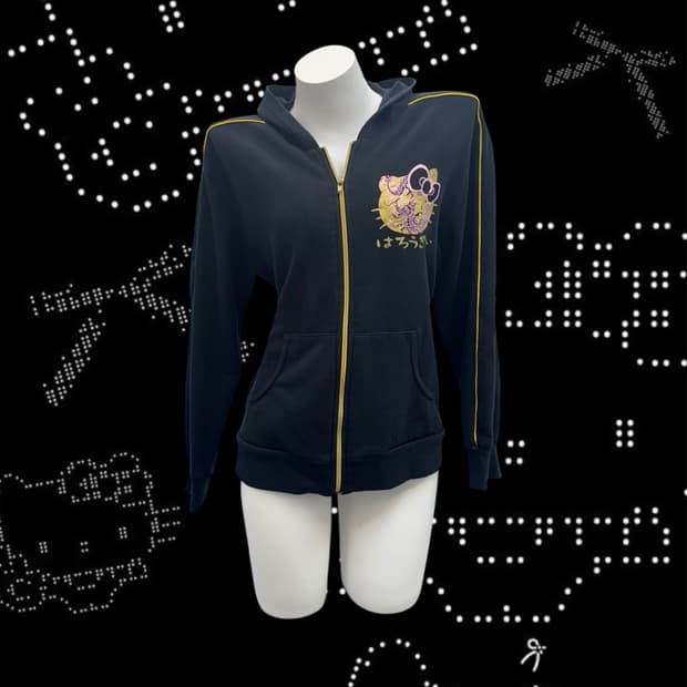 Oriental Hello kitty zip-up