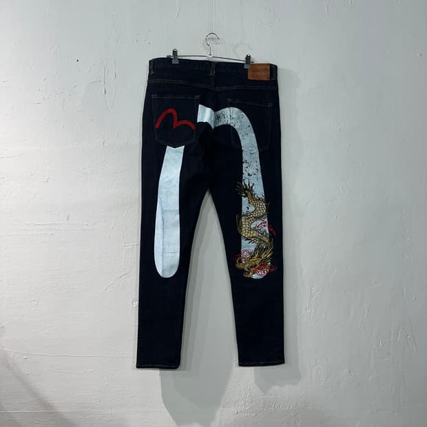 EVISU 에비수 용자수 다이콘 데님 청바지 36
