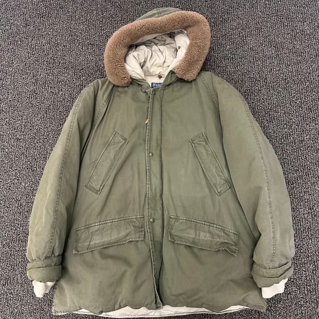 POLO 폴로 랄프로렌 밀리터리 다운 야상 점퍼 파카 L