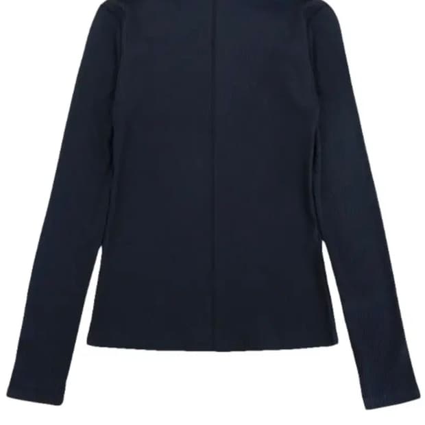 에옹쓰 Zip Turtleneck Top Navy 터틀넥 집업 eonts