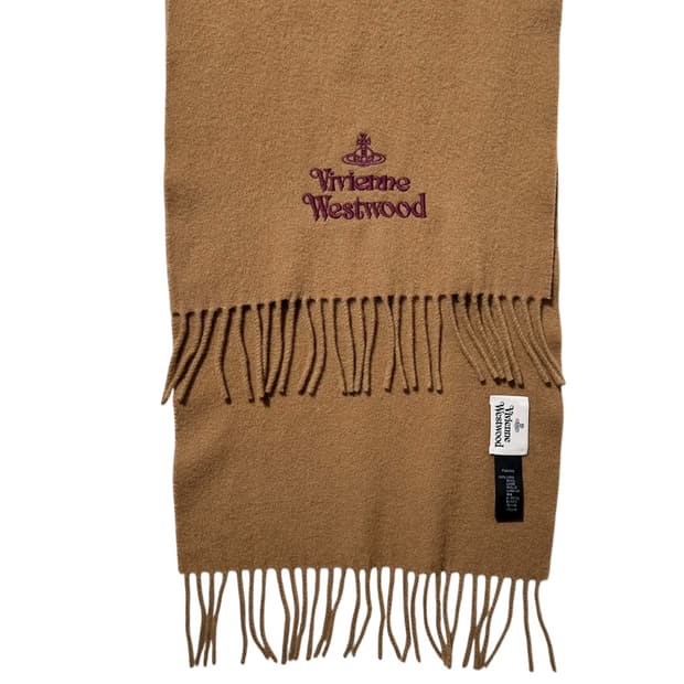 비비안 웨스트우드 ORB 로고 울 머플러 목도리