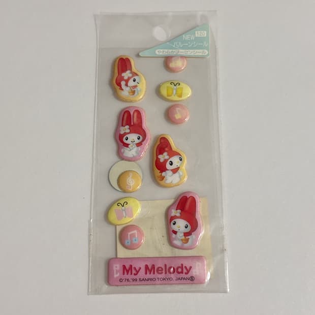 고전 빨간 마이멜로디 에폭시 스티커