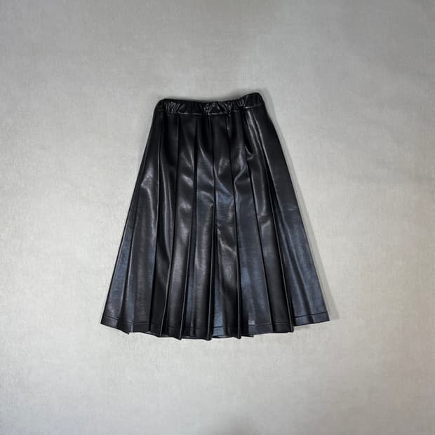 Leather Long Black Skirt