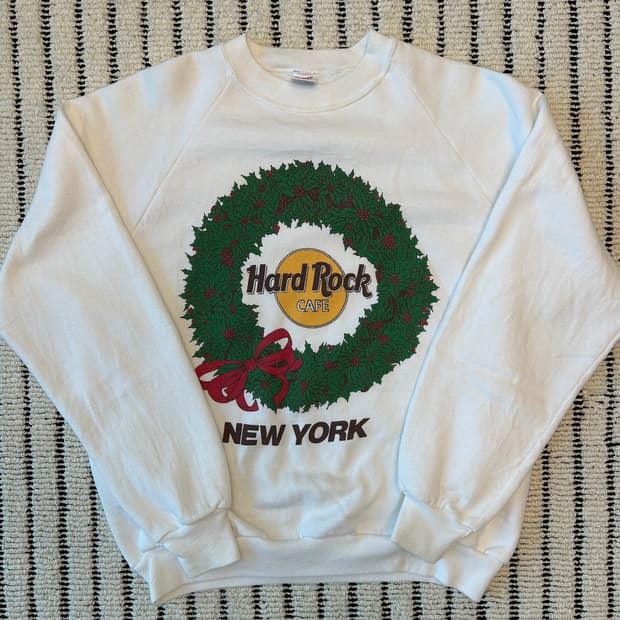 하드락카페 뉴욕 화이트 맨투맨