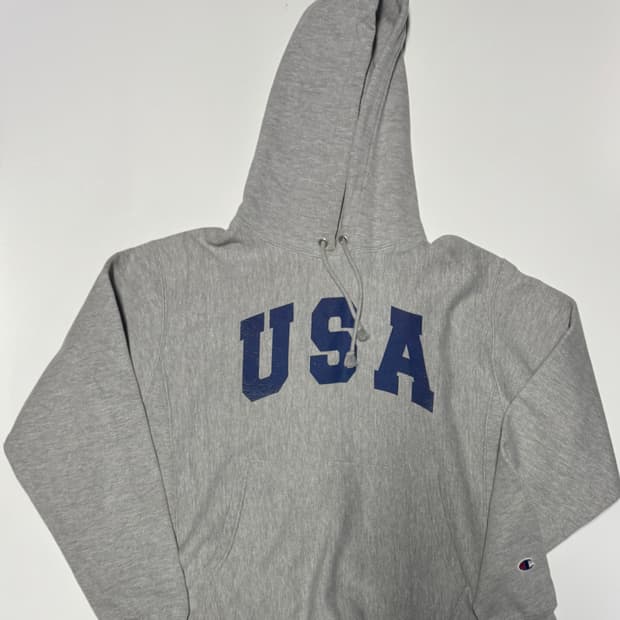 챔피온 리버스위브 USA 오버핏 기모 후드티 M