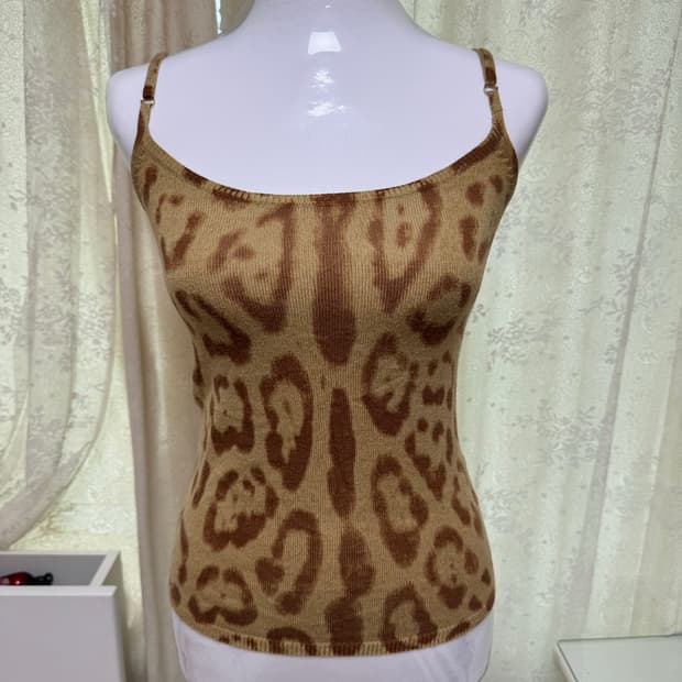 Vintage Swordfish leopard sleeveless