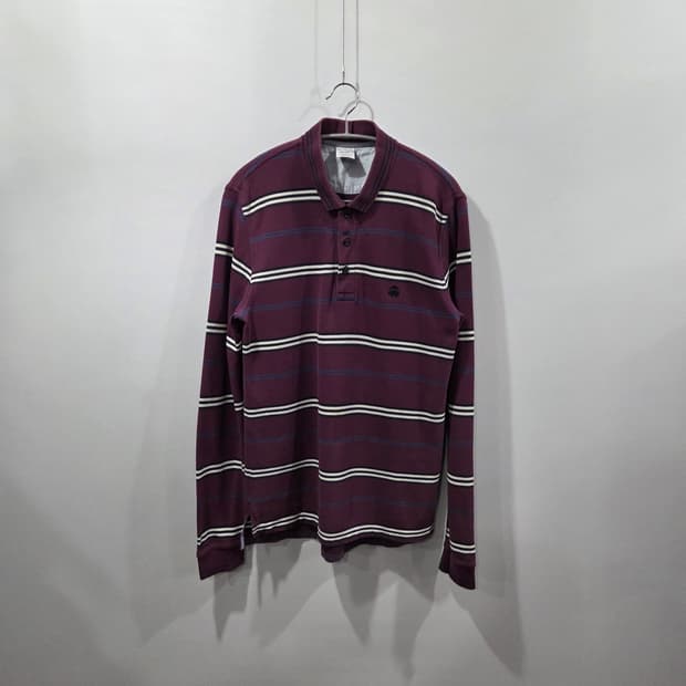 브룩스브라더스 피케 스트라이프 카라 롱슬리브 M