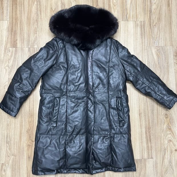 ROBO 폭스퍼 양가죽 구스다운 패딩 코트 88