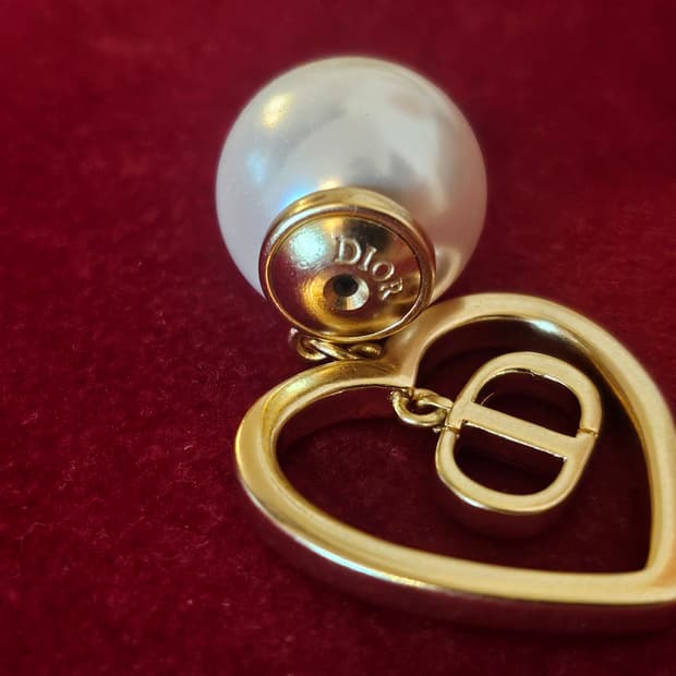 CD 하트 진주 귀걸이 (새상품)