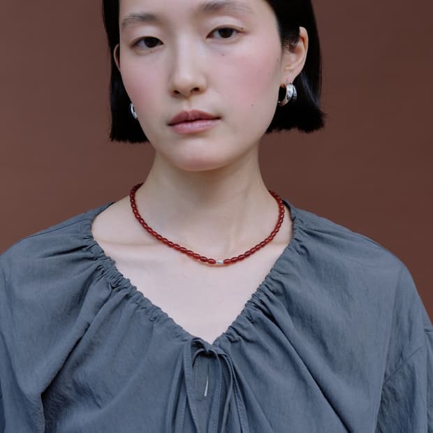 에토스 목걸이 BEADS SILVER DOT NECKLACE