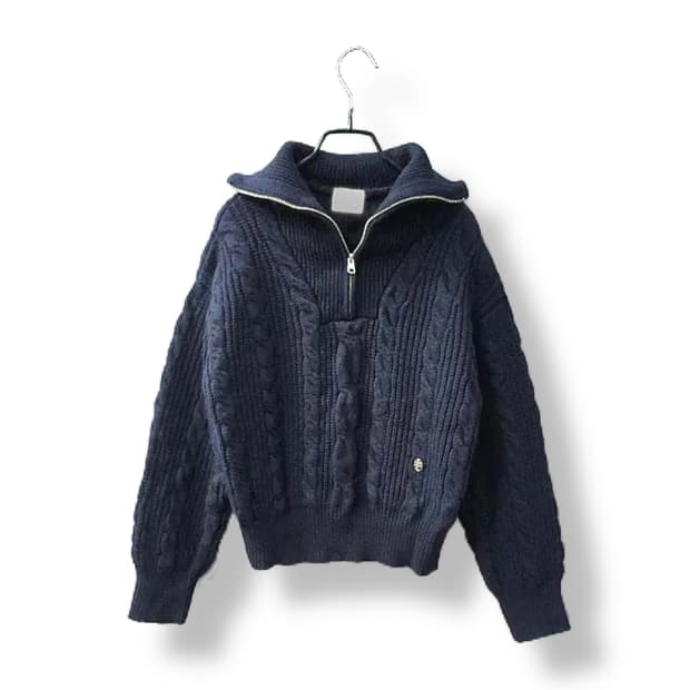 마리떼 프랑소와저버 풀오버 꽈배기 반집업 니트