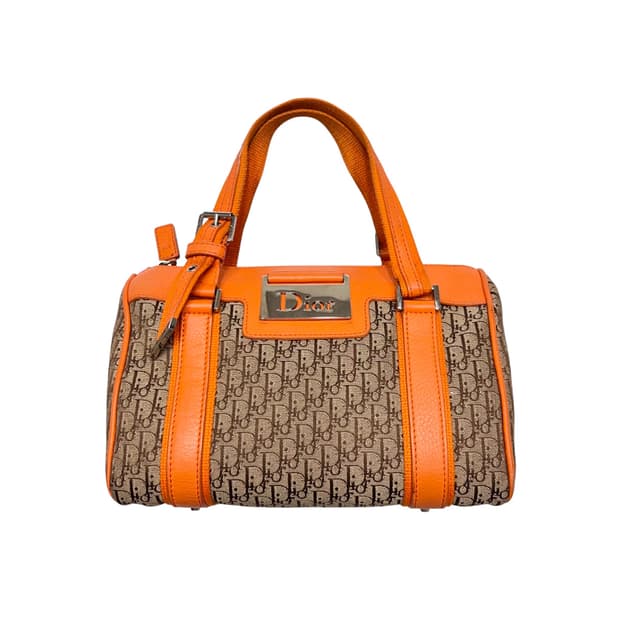 디올 스트릿시크 보스턴백 볼링백 오렌지