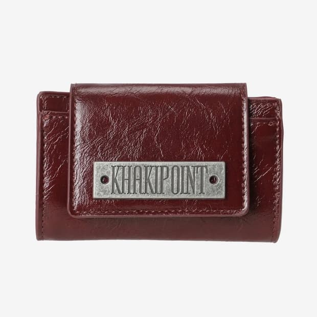 카키포인트 지갑 Leather Card Wallet (red)