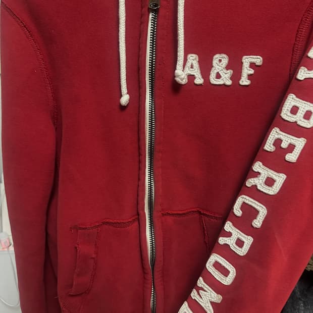 아베크롬비 딥레드 후드집업 판매