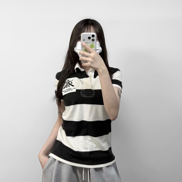 폴로 랄프로렌 RL21 스트라이프 럭비 카라티