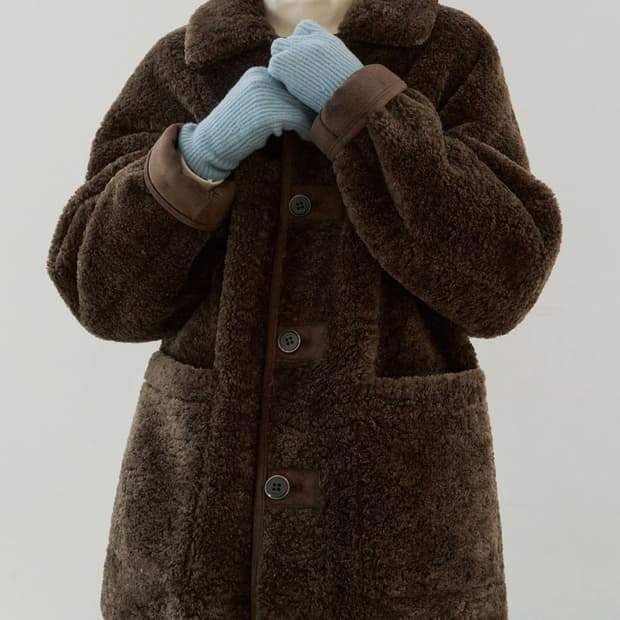 앤니즈 리버시블 시어링 자켓 브라운