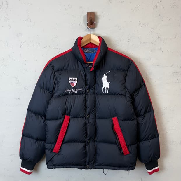 폴로랄프로렌 빈티지 USA 레이싱 덕다운 패딩