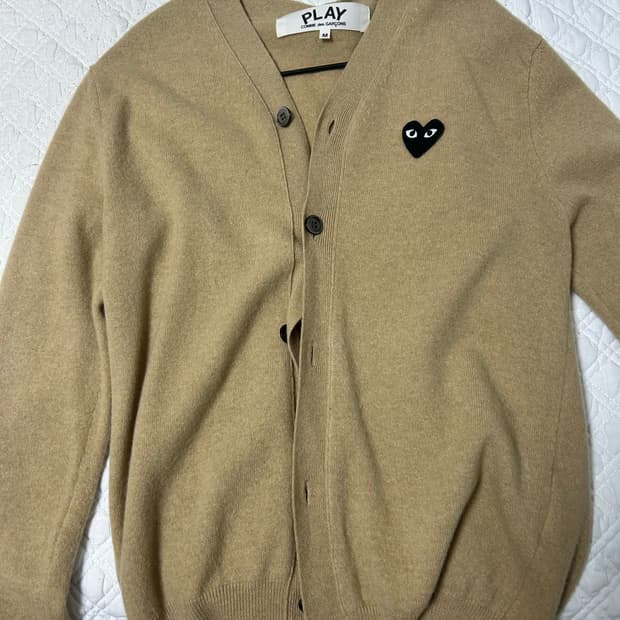 꼼데가르송 가디건 베이지 m
