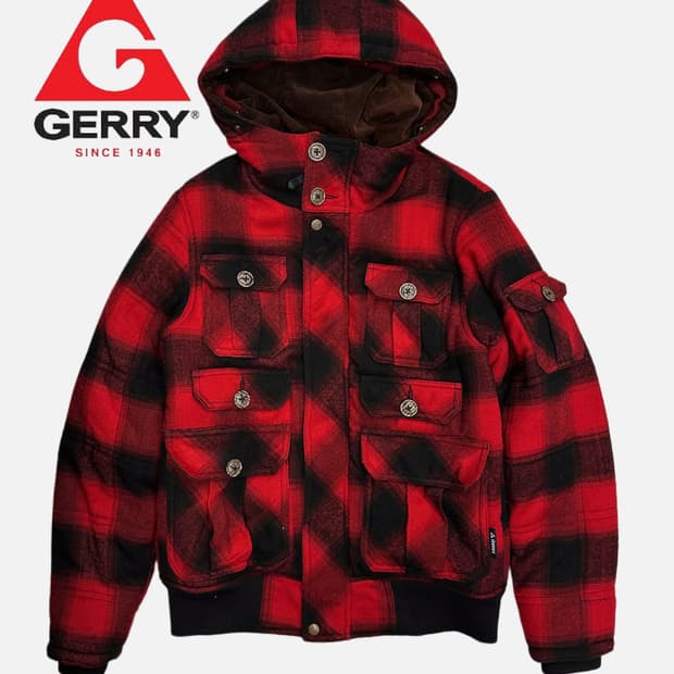 GERRY 80's check flannel hunting jacket