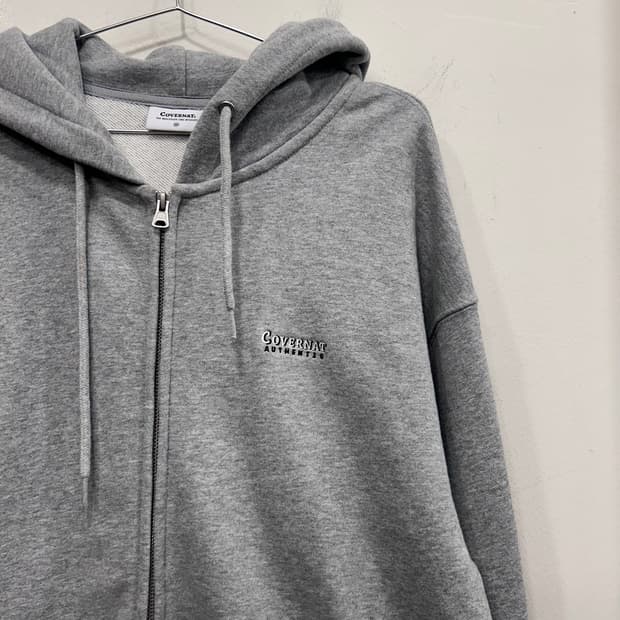 커버낫 스몰로고 헤비코튼 오버핏 후드집업